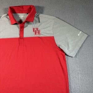 University of Houston UH Cougars Columbia Golf Polo Shirt Mens XL Omni-Wick